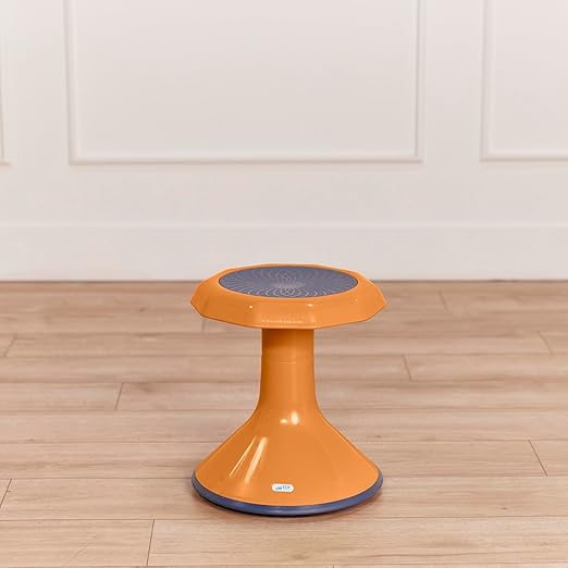 ECR4Kids ACE Active Core Engagement Wobble Stool, 15-Inch Seat Height, Flexible Seating, Orange