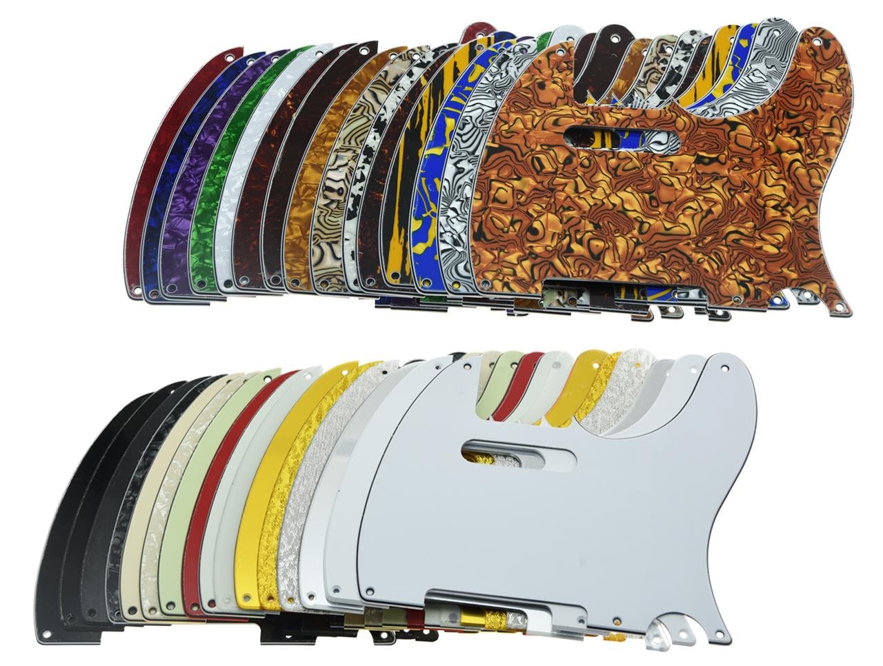 Kaish American Vintage 5 Hole Tele Style Pickguard Guitar Pick Guard Scratch Plate For Telecaster/Tele Orange 3 Ply