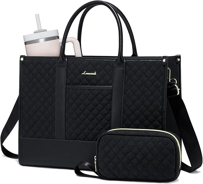 LOVEVOOK Laptop Bags for Women, 15.6 inch Waterproof Work Tote Bag with Clutch, Professional Teacher Computer Purse Lightw...