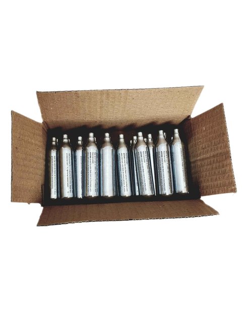 3Skull 12 Gram CO2 Cartridges for Paintball and Airsoft, Silver - Pack of 100