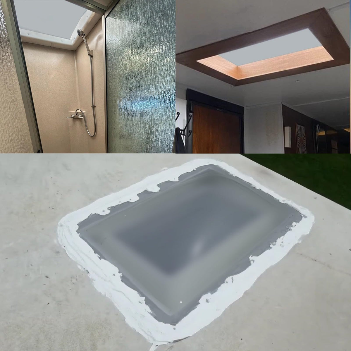 Beleeb RV Skylight Replacement 18" x 26" -Universal Outer Dome Fits All Standard 14"x22" Openings, RV Shower Skylight for Camper Trailer Fifth Wheel Motorhome Truck (SMOKE)