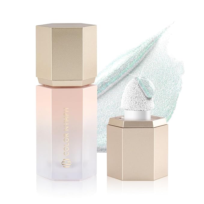 Color Nymph Liquid Highlighters For Face Eye Body Gel Cream Highlighter Chameleon Shimmer Makeup Highlighter iluminadores de maquillaje - 03# Fluorescent Blue