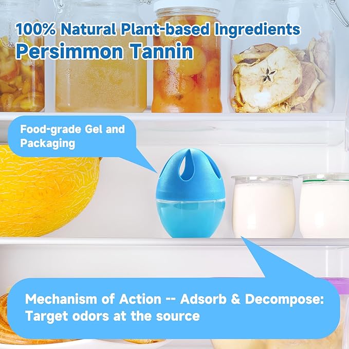Refrigerator Deodorizer, Natural Plant Fridge Deodorizer Long-Lasting Odor Eliminator for Refrigerator, Air Freshener for Kitchen, Shoe Cabinet, Pet Areas
