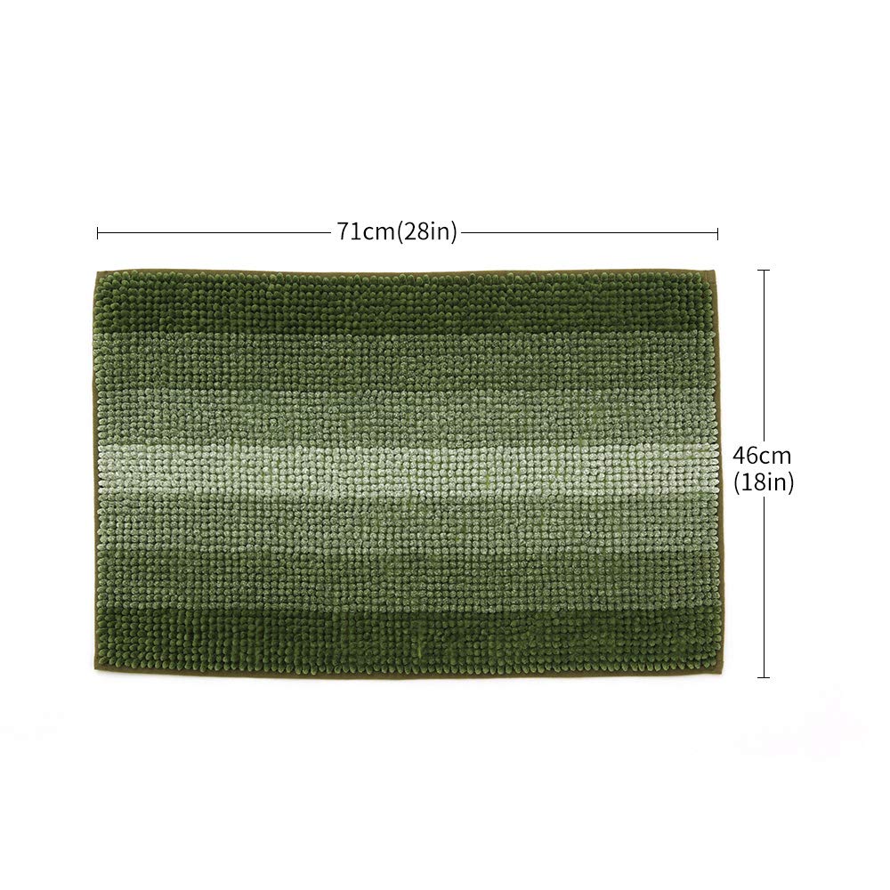 COSY HOMEER 28x18 Inch Bath Rugs Made of 100% Polyester Extra Soft and Non Slip Bathroom Mats Specialized in Machine Washable and Water Absorbent Shower Mat,Green