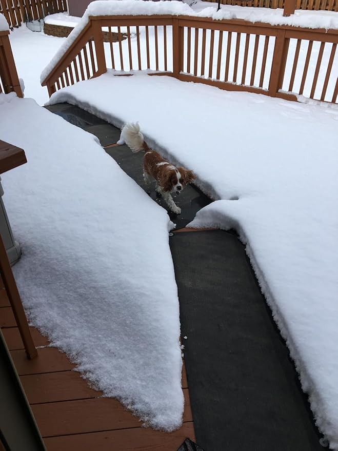 HeatTrak Heated Snow Melting Mat with Power Unit - Heated Outdoor Mats for Walkways - Electric Snow Melting Mats for Decks and Sidewalks - No-Slip Snow and Ice Melt Heated Sidewalk Mat (20” x 60")