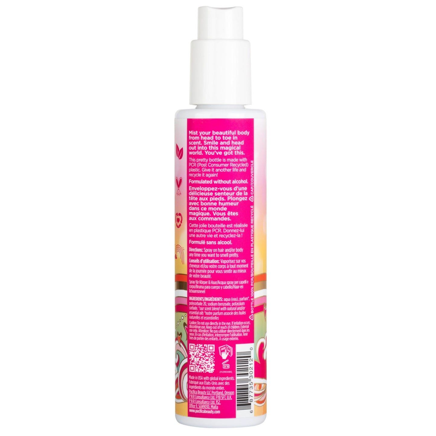 Pacifica Island Vanilla Hair Mist Perfume and Full Body Spray for Women - Fragrance Spray for A Mood-Lifting Experience, Paraben-Free, Clean Beauty No Alcohol, Vegan & Cruelty-Free, 6 oz oz