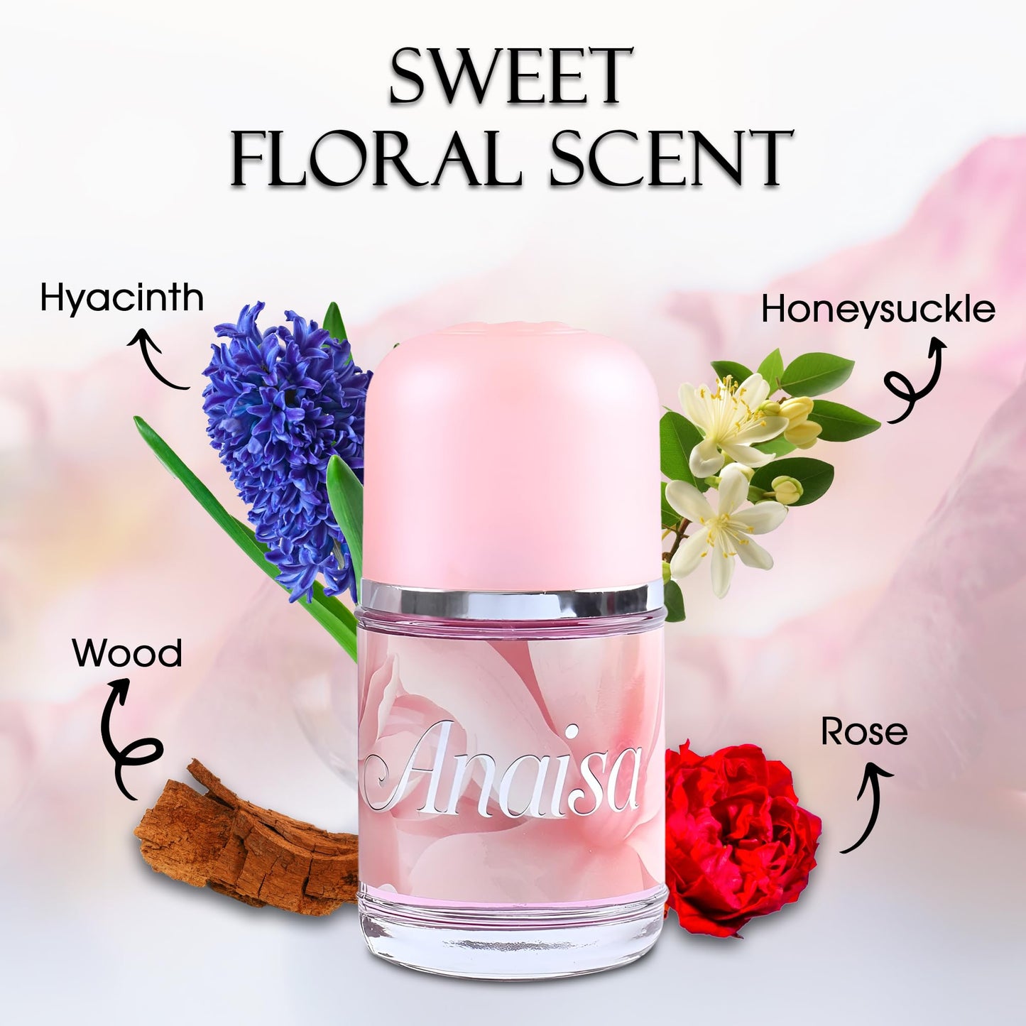 A CENTER Anaisa Women's Perfume, Gift for Her, Fragrance Gift for Women, Eau De Parfum Spray, Floral & Sweet Scent Beautiful Bottle 100ML for Work Days