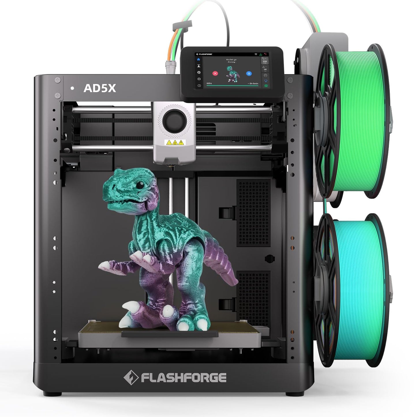 FLASHFORGE AD5X Multi-Material 3D Printer 4-Color Printing, 600mm/s Speed 1-Click Print with DIY IFS Creations, Full-Auto Calibr