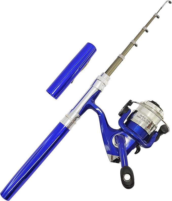 Portable Pocket Telescopic 38inch Mini Pen Fishing Rod Spinning Reel Combos Pen Folded Fishing Pole Spinning Wheel Gift fo...
