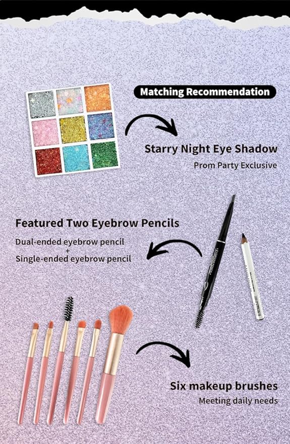 All in One Makeup Kit for Women Full Kit，Make Up Gift Set for Women with 40 Colors Eyeshadow Palette Brush Set&Brow Powder