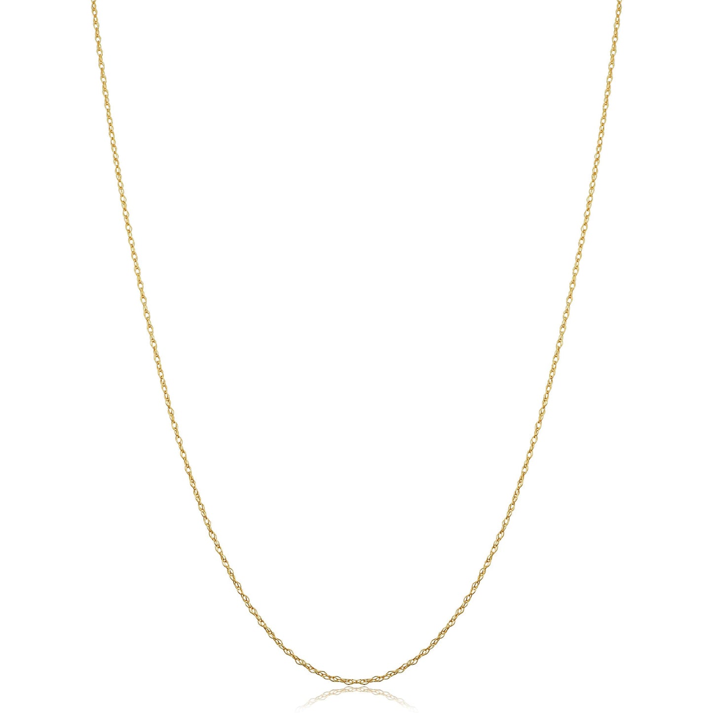 Kooljewelry 10k Yellow Gold Rope Chain Pendant Necklace (0.7 mm, 18 inch)