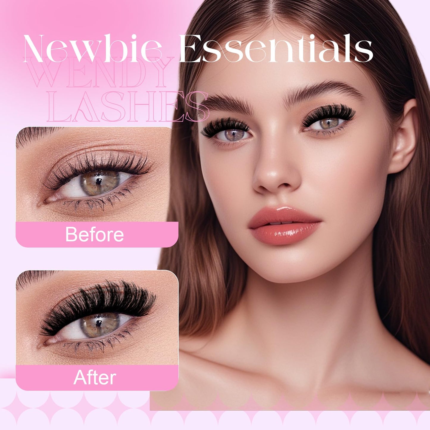 Lash Clusters 80D Wispy Individual Lashes 280PCS 3D Volume Lash Extensions 10-18mm Natural DIY Cluster Lashes for Beginners(80D,
