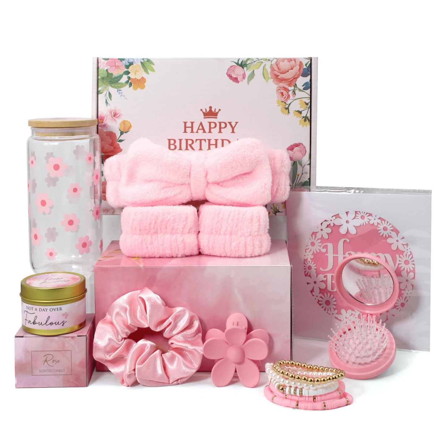 Birthday Gifts for Teen Girls & Women – Cute Aesthetic Pink Gifts, Girly Gift Box for Her, Preppy Gift Set for Sister, Best Friend, Daughter or Niece