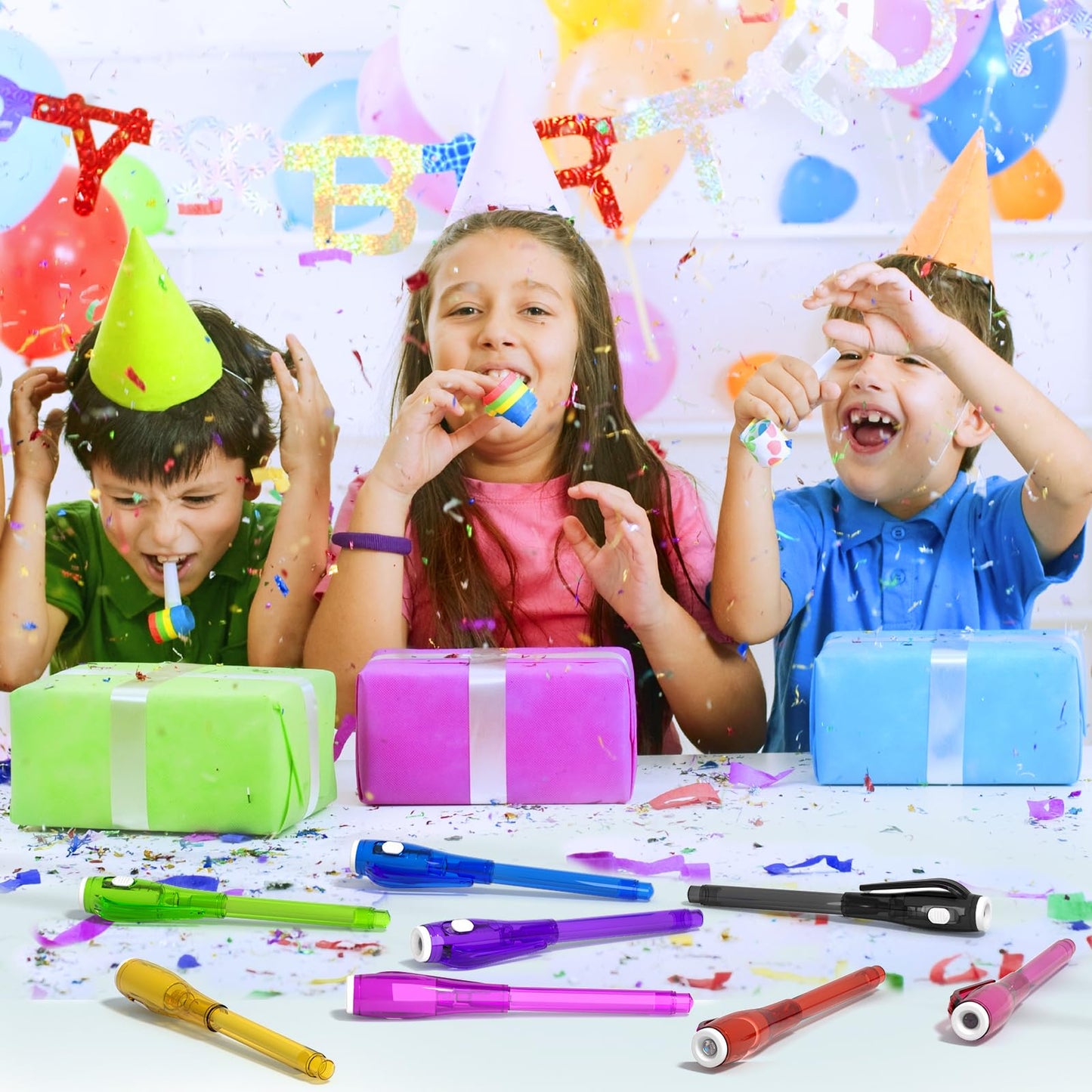 JIMMIDDA Invisible Ink Pen Spy Game for Kids, Party Favors Toys for Girls Boys, Magic Markers for Boys Girls Fun Outdoor Toys, Birthday for 6-13 Year Old Girls Boys (8PCS)