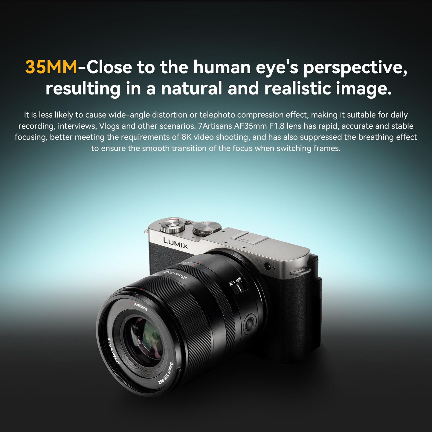 7artisans AutoFocus 35mm F1.8 Full Frame Lens,F1.8 Large Aperture,Support Automatic/Manual Compatible for Leica/Panasonic S1,DC-S1,S5,DC-S5, LUMIX S9 Series/Sigma L Serise Mirrorless Camera
