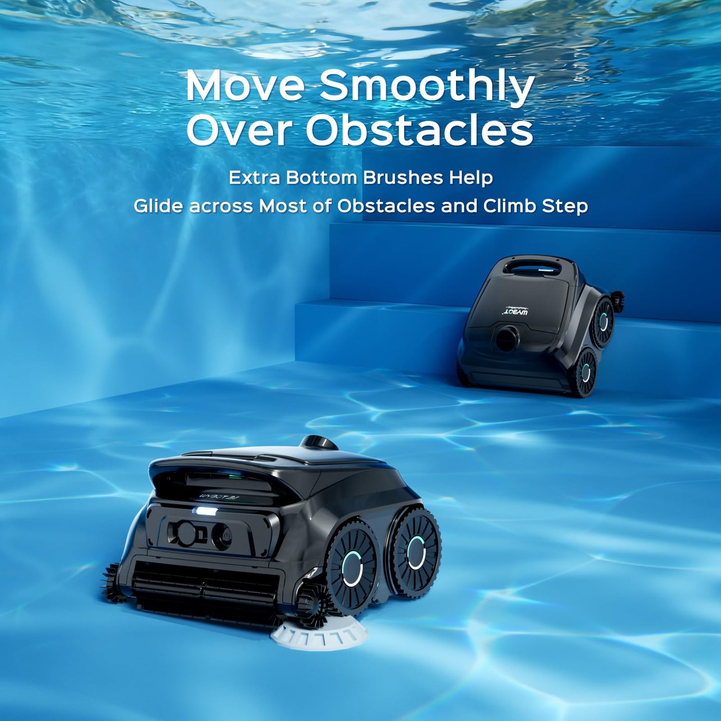 (2026 New) WYBOT B1 Robotic Pool Cleaner, Floor and Wall Cleaning, 120min Runtime Cordless Pool Vacuum for Inground & Above Ground Pools, Smart Navigation, Self-Parking, Black Green