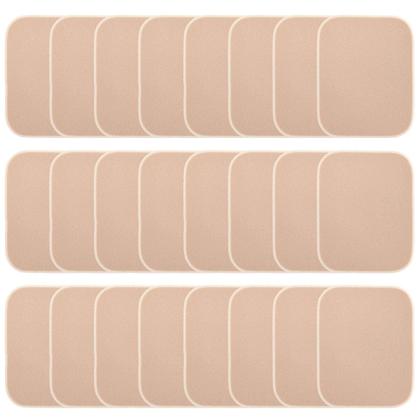 25 Pcs Women's Square Soft Makeup Beauty Eye Face Foundation Blender Facial Smooth Powder Puff Cosmetics Blush Applicators Spong