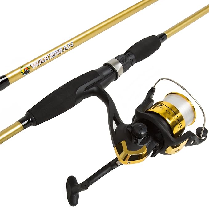 Fishing Rod and Reel Combo - Strike Series Medium Action 78-Inch Spinning Reel Pole - Fishing Gear for Bass, Trout, and La...