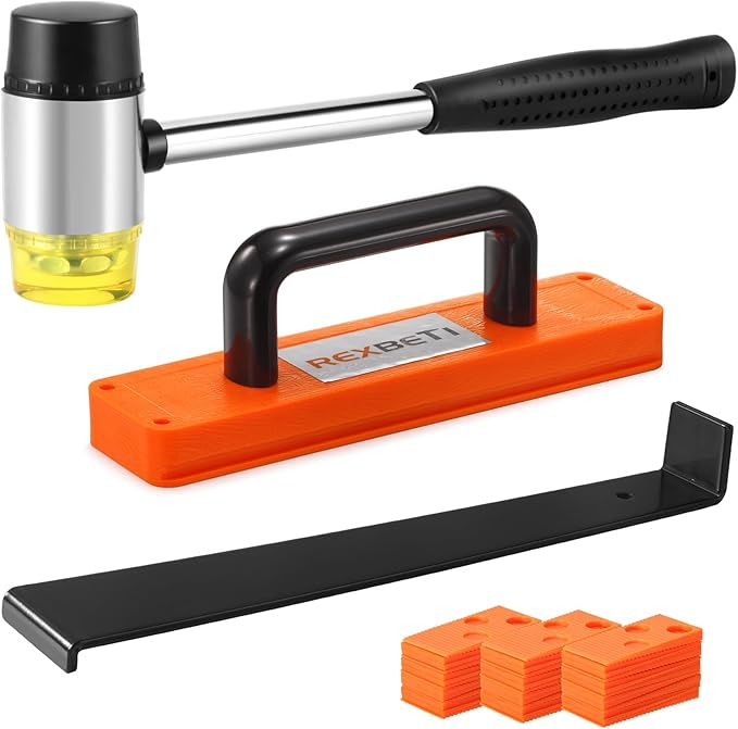 REXBETI Laminate Wood Flooring Installation Kit, LVP Installation Kit, Vinyl Flooring Tools - Tapping Block with Handle, P...
