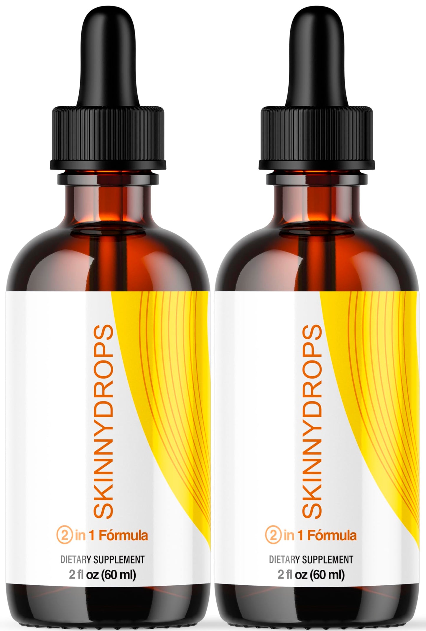 (2 Pack) SkinnyDrops Body Balancing Drops, 2 in 1 Formula, Vitamin B12 Advanced Formula, for 2 Months