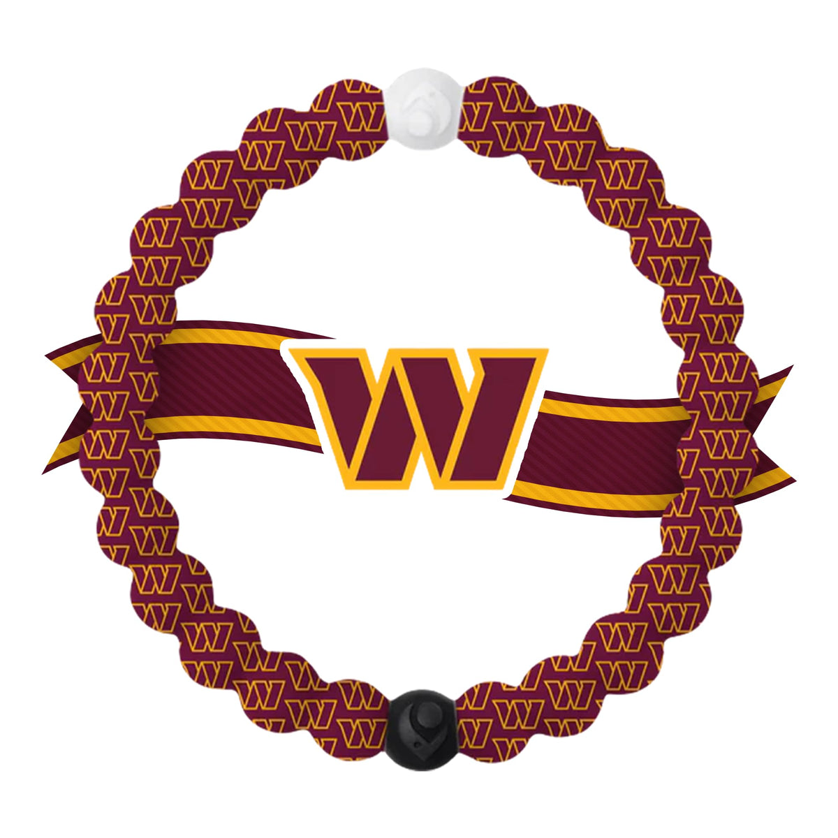 Lokai Silicone Beaded Bracelet for Men & Women, NFL Football Collection - Washington Commanders, Medium - Silicone Jewelry Fashi