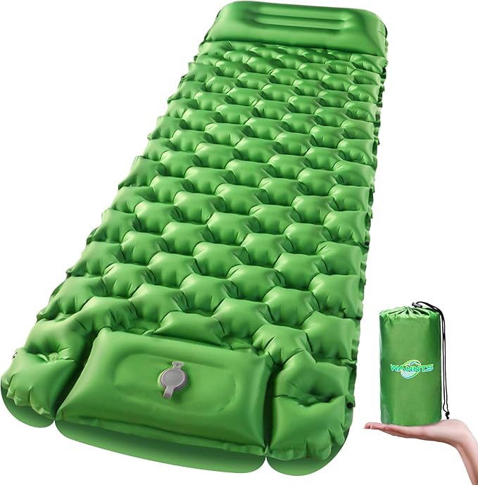 WANNTS Sleeping Pad, Ultralight Inflatable Sleeping Pad for Camping, Built-in Pump, Ultimate for Camping, Hiking - Airpad,...