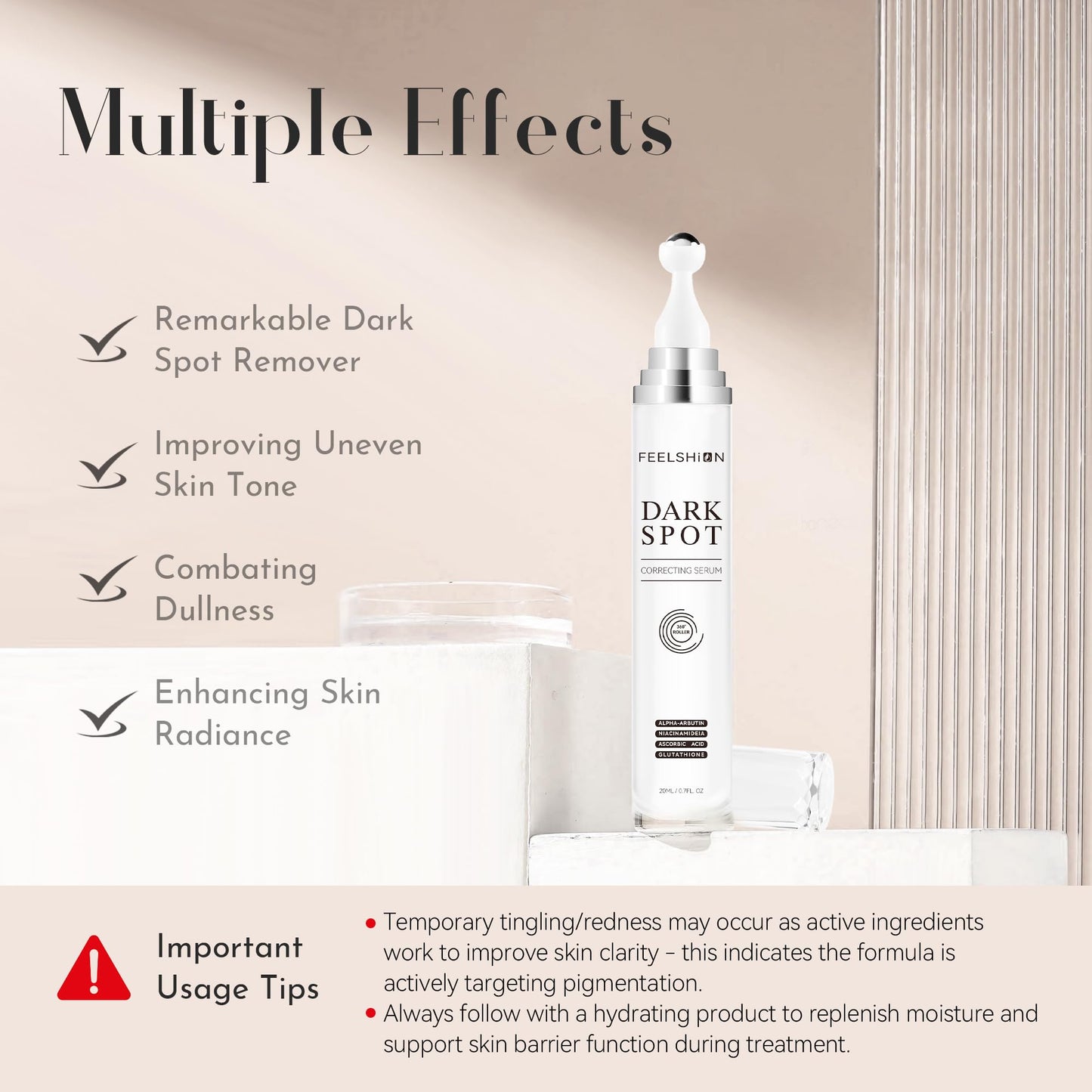 Dark Spot Remover Serum for Face & Body - Vitamin C & a-Arbutin Facial Dark Spot Corrector for Stubborn Melasma, Sun Spots & Fre