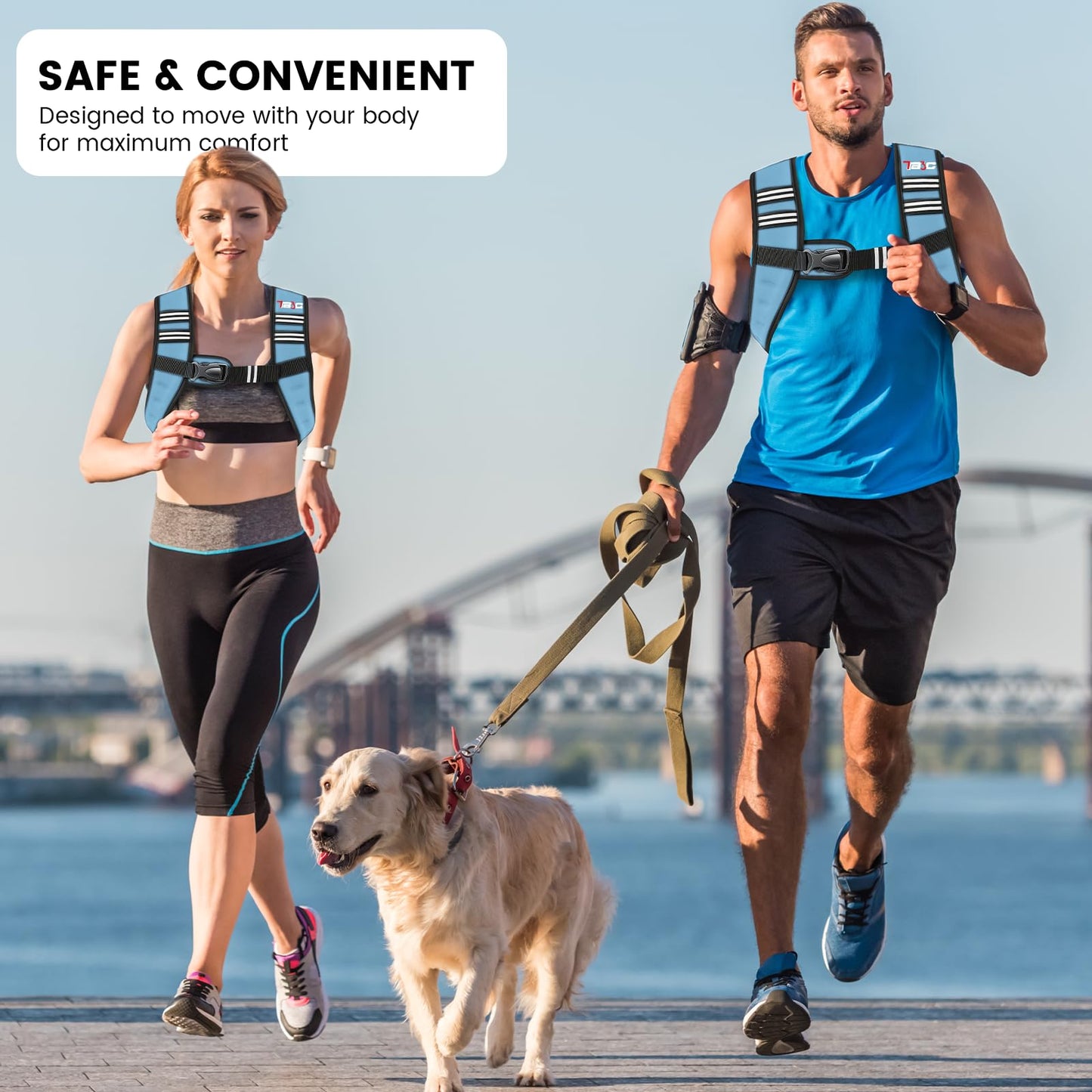 TB3C Weighted Vest Woman Men 12lb Weights with Reflective Stripe, Weighted vest for Women Workout Equipment for Strength Training Running