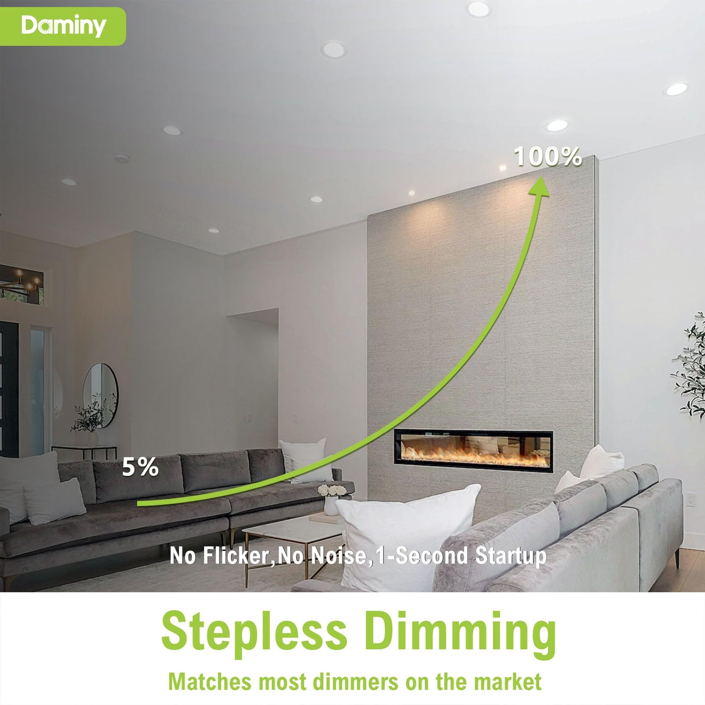 DAMINY 24 Pack 6 Inch LED Recessed Lighting with Junction Box,5CCT,Ultra-Thin Recessed Light,10W 1100LM, Dimmable Canless Wafer Ceiling Light, High Brightness