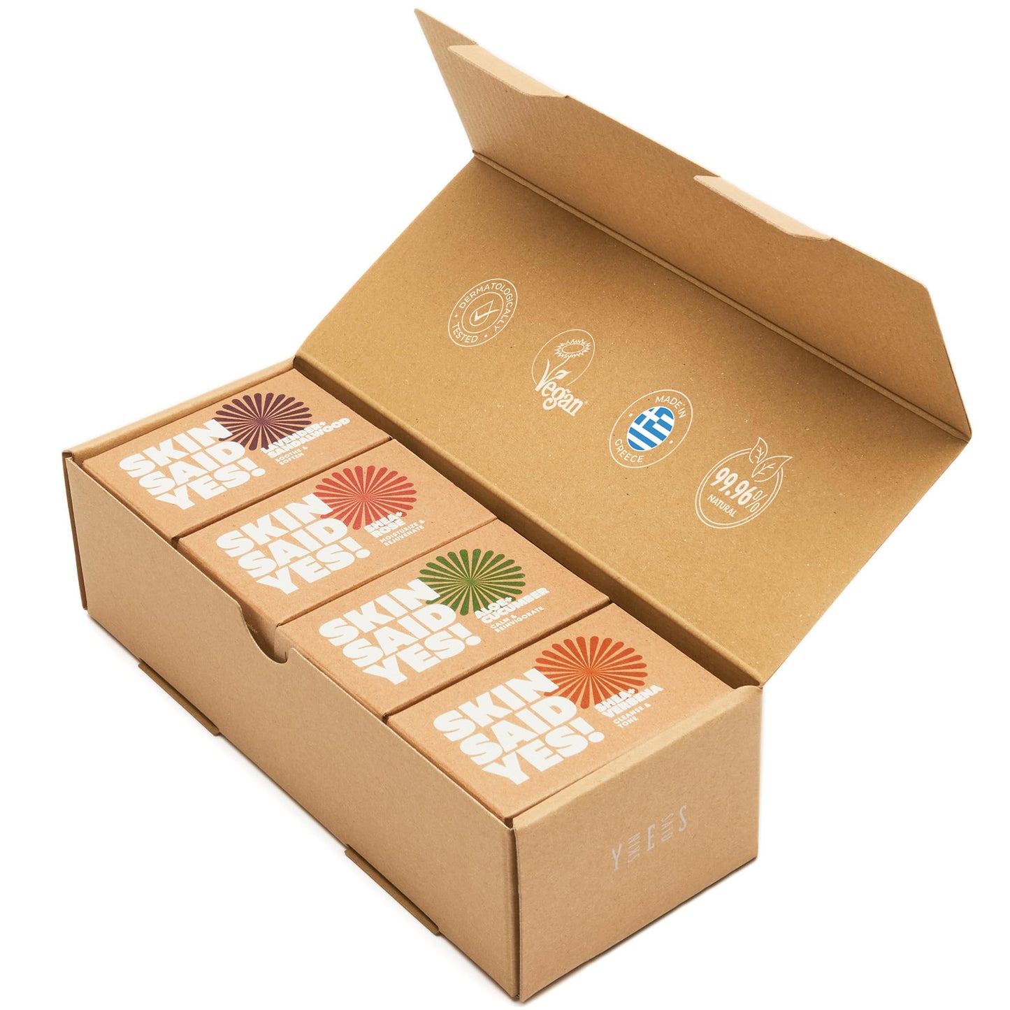 Skin Said Yes Organic Soaps Bars (Set of 8) - Shea Butter, Olive Oil, Lavander, Sandalwood, Aloe Vera & Cucumber Extract-All Nat