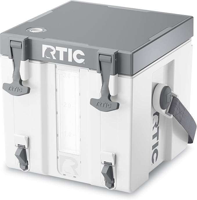 RTIC Halftime Water Cooler 3 Gallon Portable Carrier Container, Drink Beverage Dispenser, Stackable with 2 Taps, Bottleles...