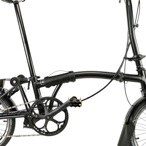 Leather Carry Handle for Brompton bicycle - Full grain leather, handle for carrying Brompton folding bike (Black)