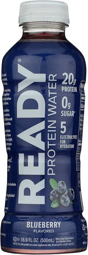 Come Ready Protein Water, Blueberry, Blue, 16.9 Fluid Ounce