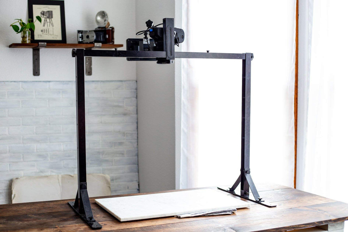 Glide Gear Oh100 Professional Metal Overhead Table Top Mount Stand Photography Studio Dslr Video Camera Iphone Top Down Platform