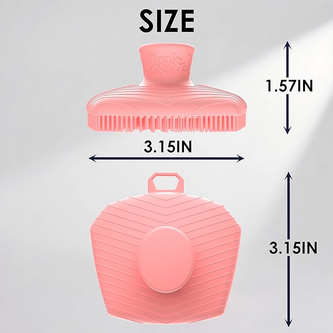 Face Scrubber, Silicone Exfoliating Brush for Men Women, Facial Cleansing Brush, Manual Waterproof Cleansing Skin Care, Blackhead Removing Pore Cleansing Massaging Face Brushes - Pink