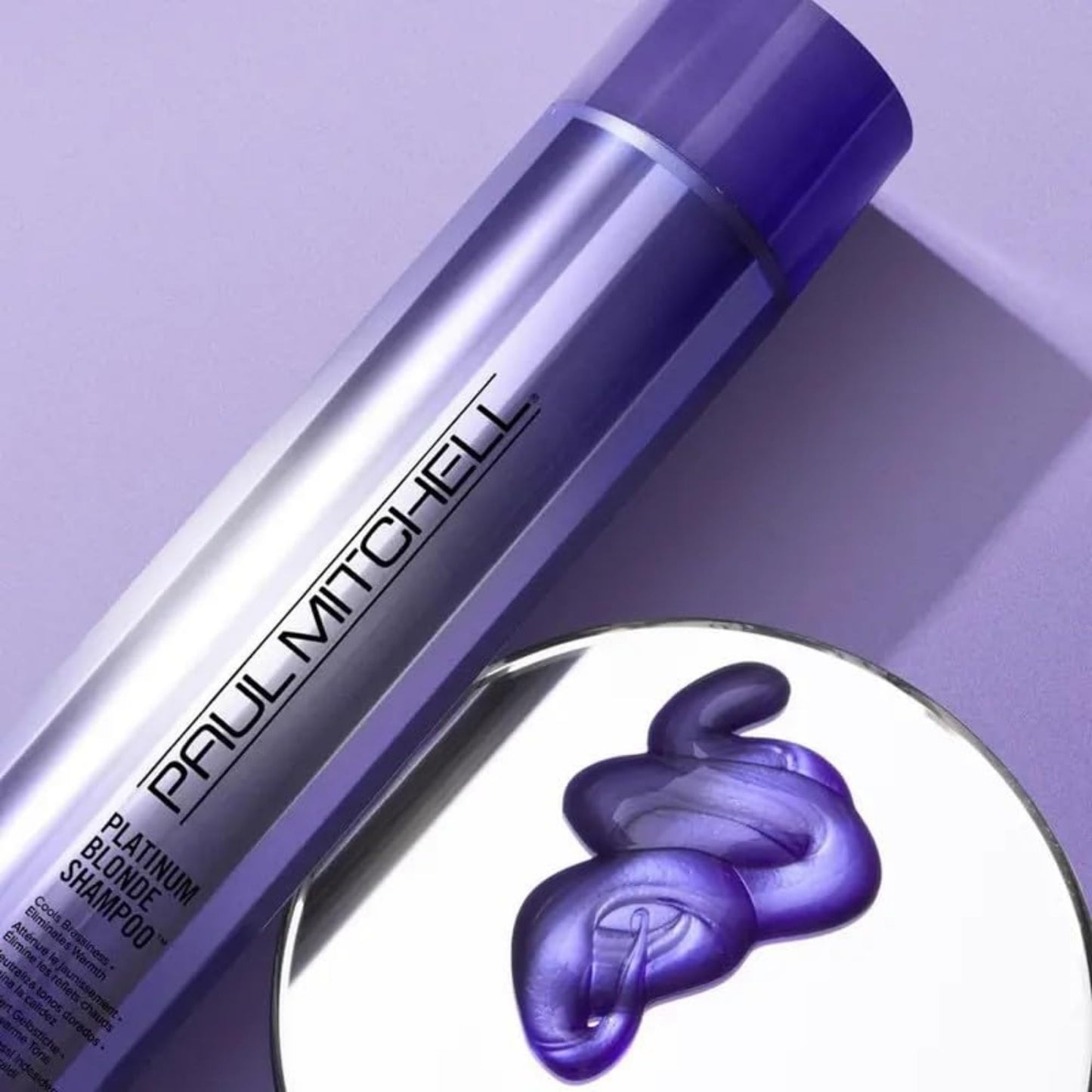 Paul Mitchell Platinum Blonde Violet Shampoo, Banishes Brass + Brightens, Ideal for Light to Medium Blonde, Silver, Gray or Whit