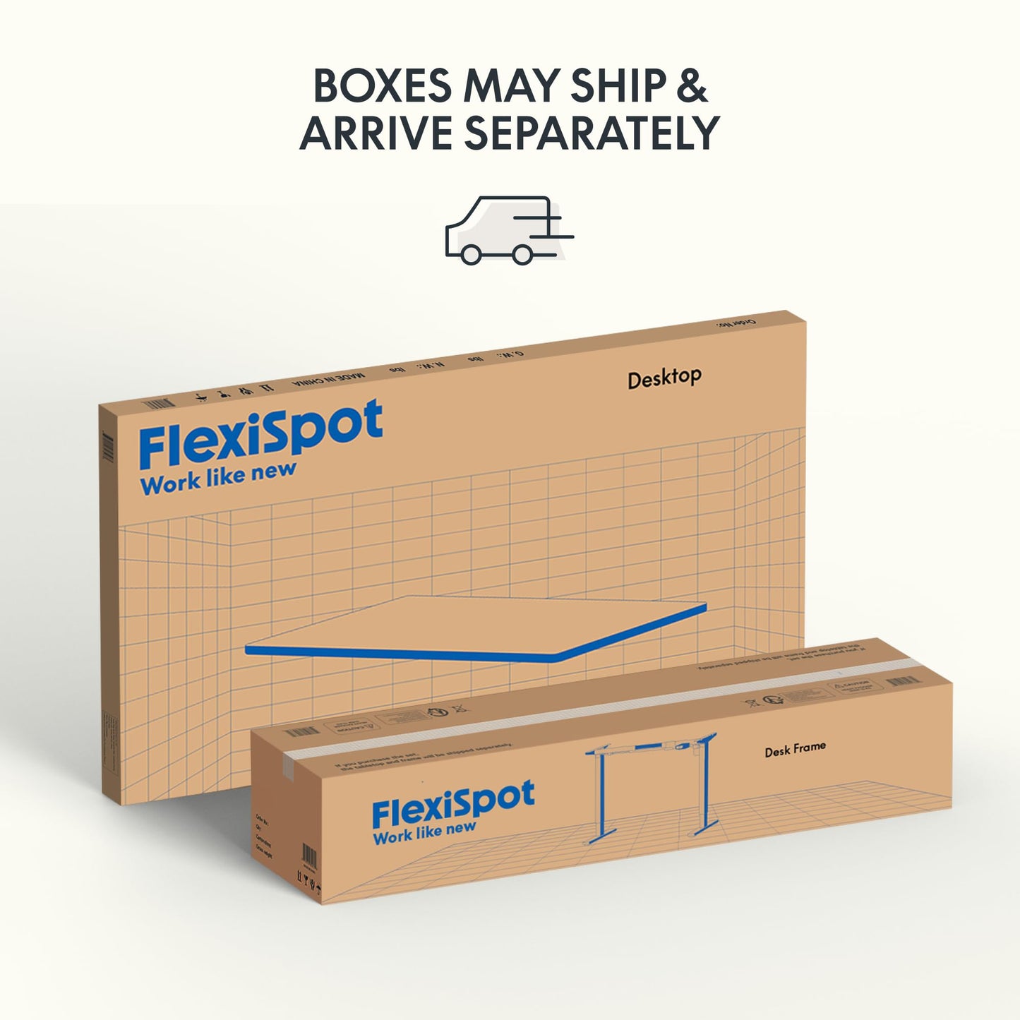 FLEXISPOT EN1 Whole-Piece Standing Desk - 48" x 30" Electric Height Adjustable Heavy Duty Steel Stand Up Desk Frame w/Automatic Smart Keypad (Black Frame + Maple Top, 2 Packages)