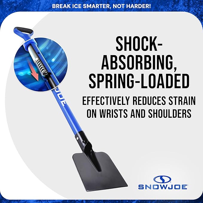 Snow Joe Ice Chopper with 7-Inch Carbon Steel Blade and Shock-Absorbing Handle, 3.2 Lbs - Portable and Lightweight Winter Scraper and Ice Remover for Driveway, Sidewalk, Garage, & Patio, SJEG700