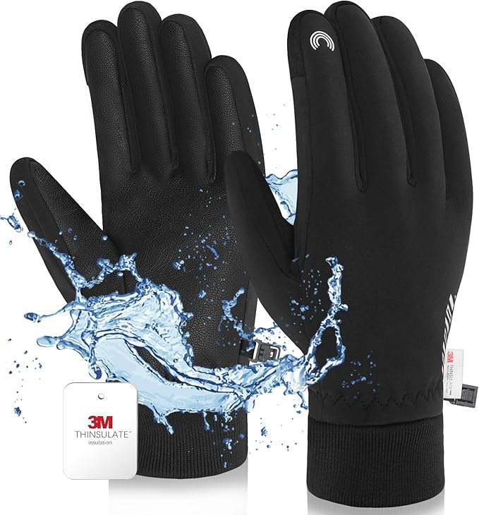 RIGWARL Waterproof Gloves for Cold Weather with 3M Thinsulate, Extreme Cold Winter Snow Glove 7 Layer Thermal Men Women/Youth