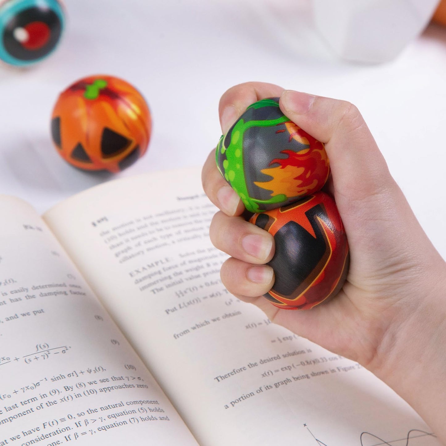 LovesTown 12PCS Halloween Stress Balls, Halloween Squishies Sensory Fidget Toys Gifts for Coworkers Kids Party Favors Goodie Bag Basket Stuffers