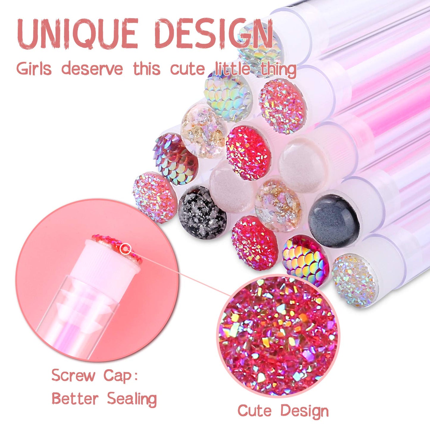 Dming 20 Pieces Eyelashes Brush Container Disposable Mascara Bruush Wand Case Lash Spoolies Tube Spoolie Holder Makeup Brush for