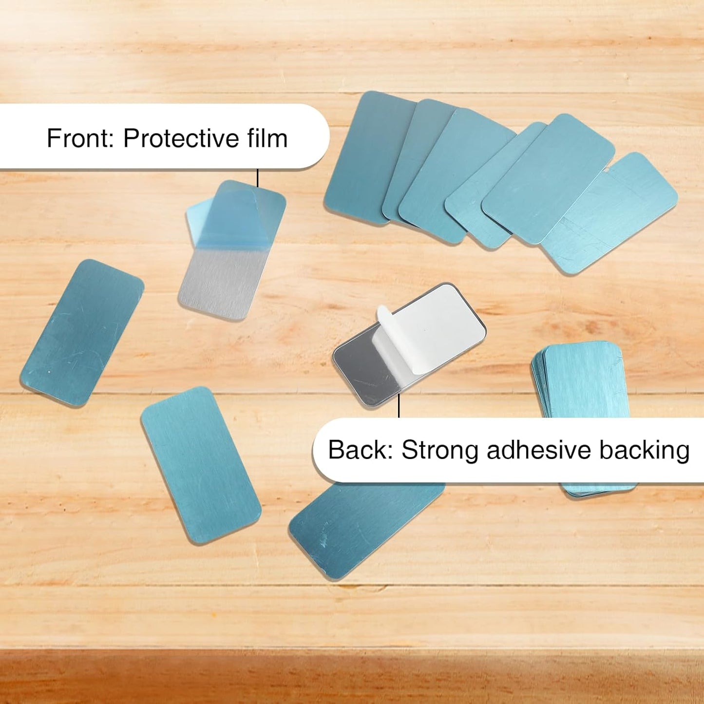 30 Pcs Adhesive Metal Plate for Magnets Mount, 2.36x1.18in Metal Strips for Magnets On Non-Steel Vents, with Adhesive Backing