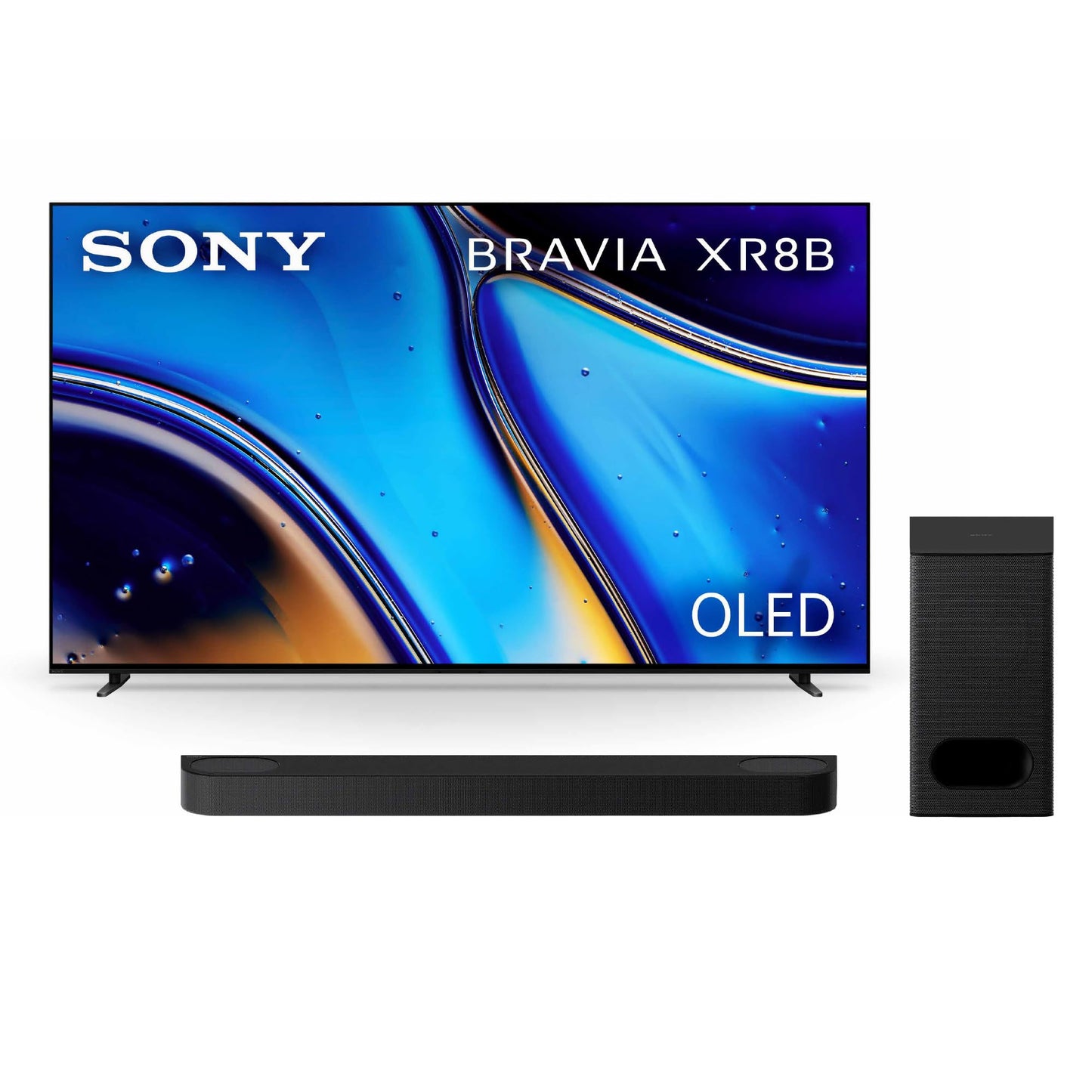 Sony 77" BRAVIA XR8B 4K OLED Smart TV (2025) & BRAVIA Theater Bar 6 3.1.2ch Sound Bar with Wireless Subwoofer Bundle