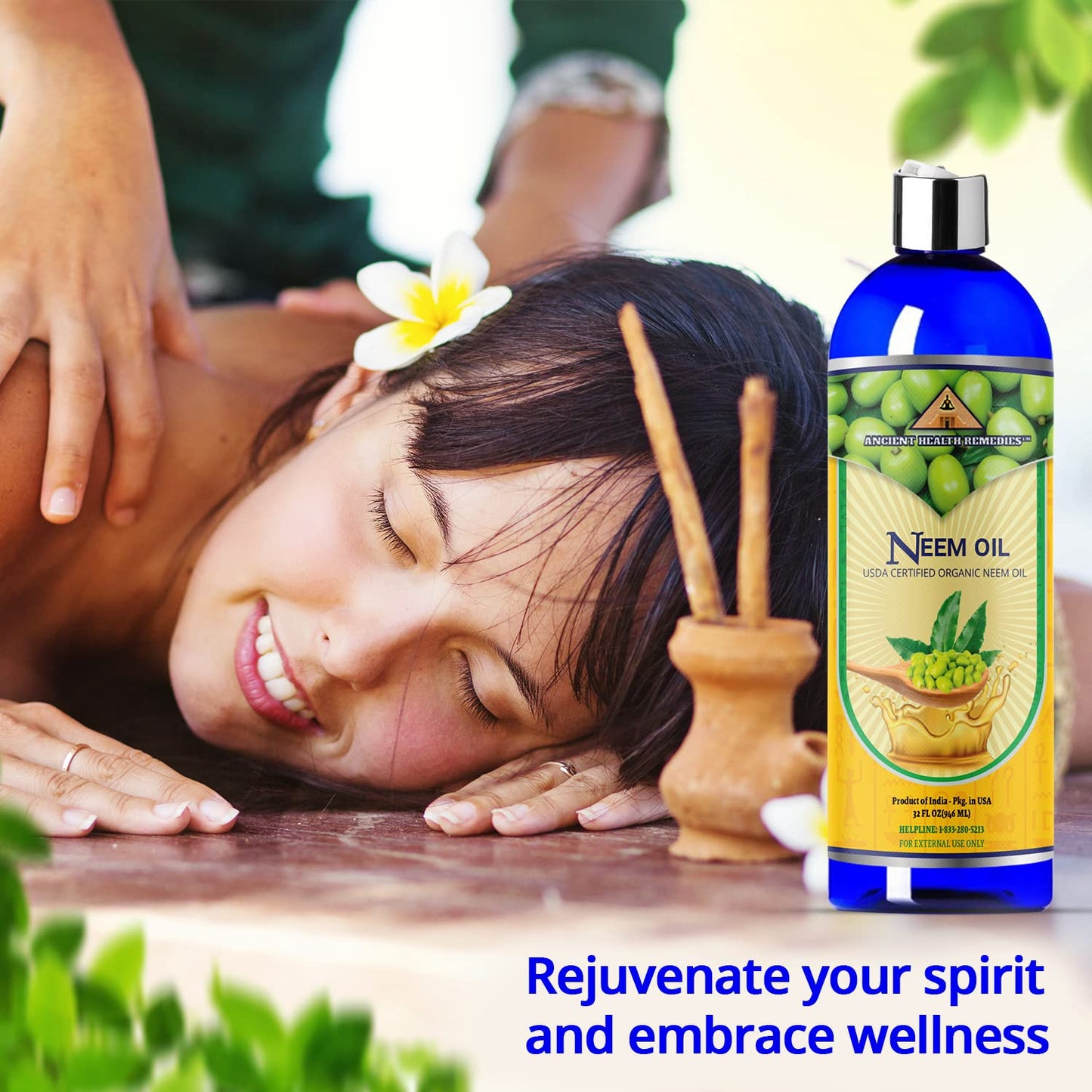 Cold-Pressed Unrefined USDA Certified Organic Neem Oil by Ancient Health Remedies Pure & All Natural-Excellent Bulk Carrier Oil