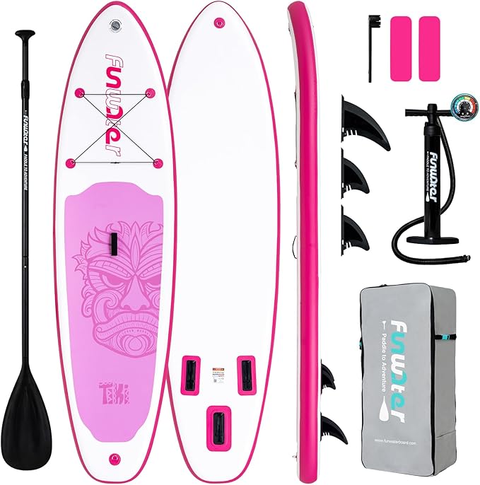 FunWater Inflatable Ultra-Light Stand Up Paddle Board for All Skill Levels with Premium SUP Paddleboard Accessories,Non-Sl...