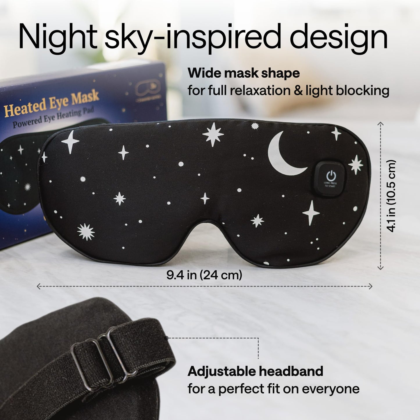 Heated Eye Mask – Warm Compress for Dry Eyes & Stye Eye Treatment – Weighted Heating Sleep Mask for Dark Circles and Puffiness, Migraine Relief Heat Steam Patches Products for Sleeping