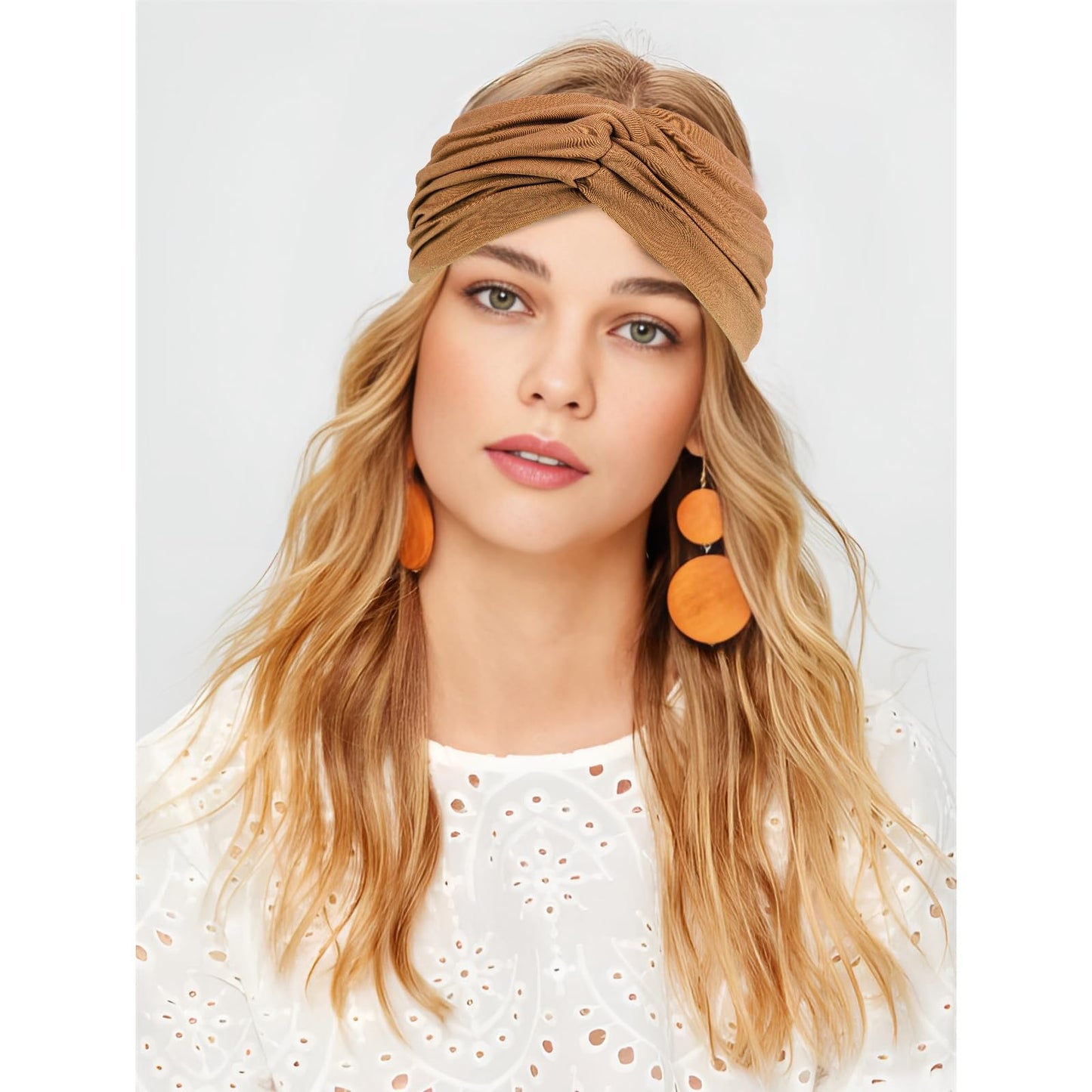 Wecoe Headbands for Women, 6pcs Fashion Wide Elastic Thick Knotted Headbands for Wigs African Head Wrap Turban Workout Sweat Hai