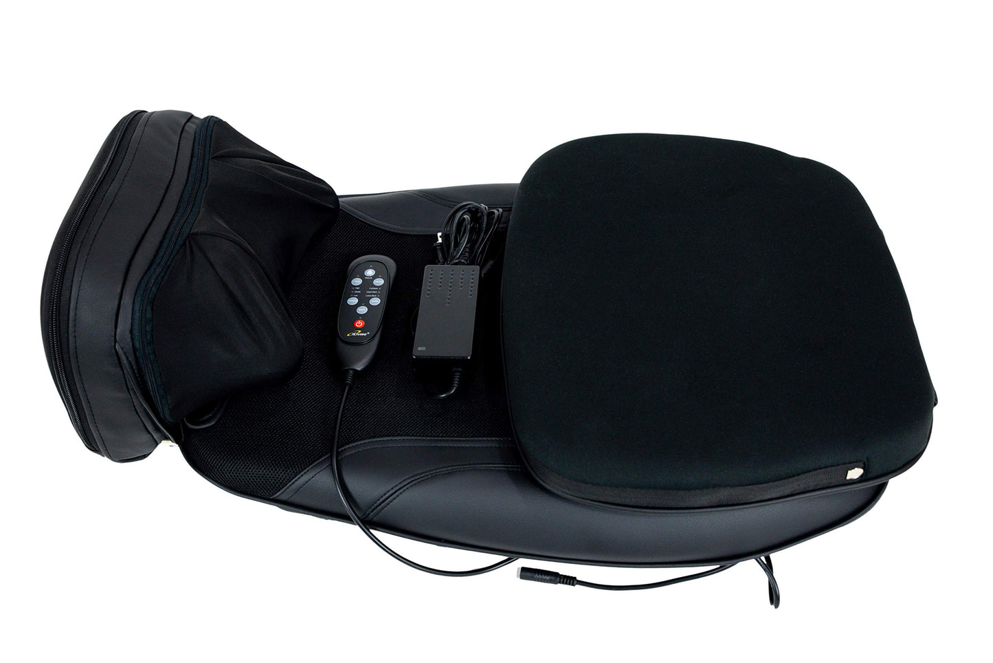 iLiving 3D Shiatsu Kneading Back Massage Cushion with Heat and Vibration, Black