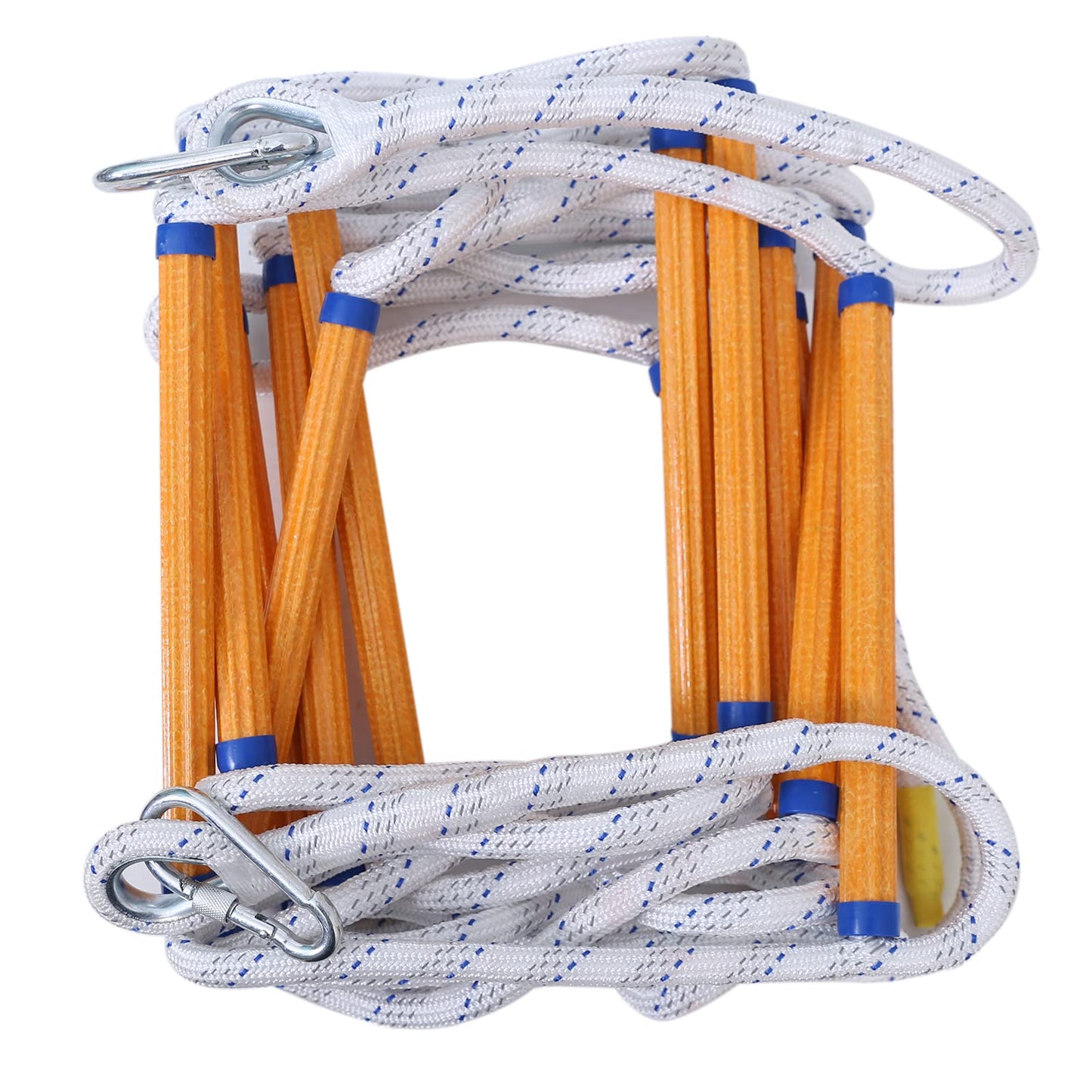 Rope Ladder,32 Feet Emergency Fire Escape Ladders Flame Resistant Safety Rope Ladder with Hooks,Fast to Deploy Sturdy and Strong Portable and Reusable 3 Story,Weight Capacity up to 2000 Pounds