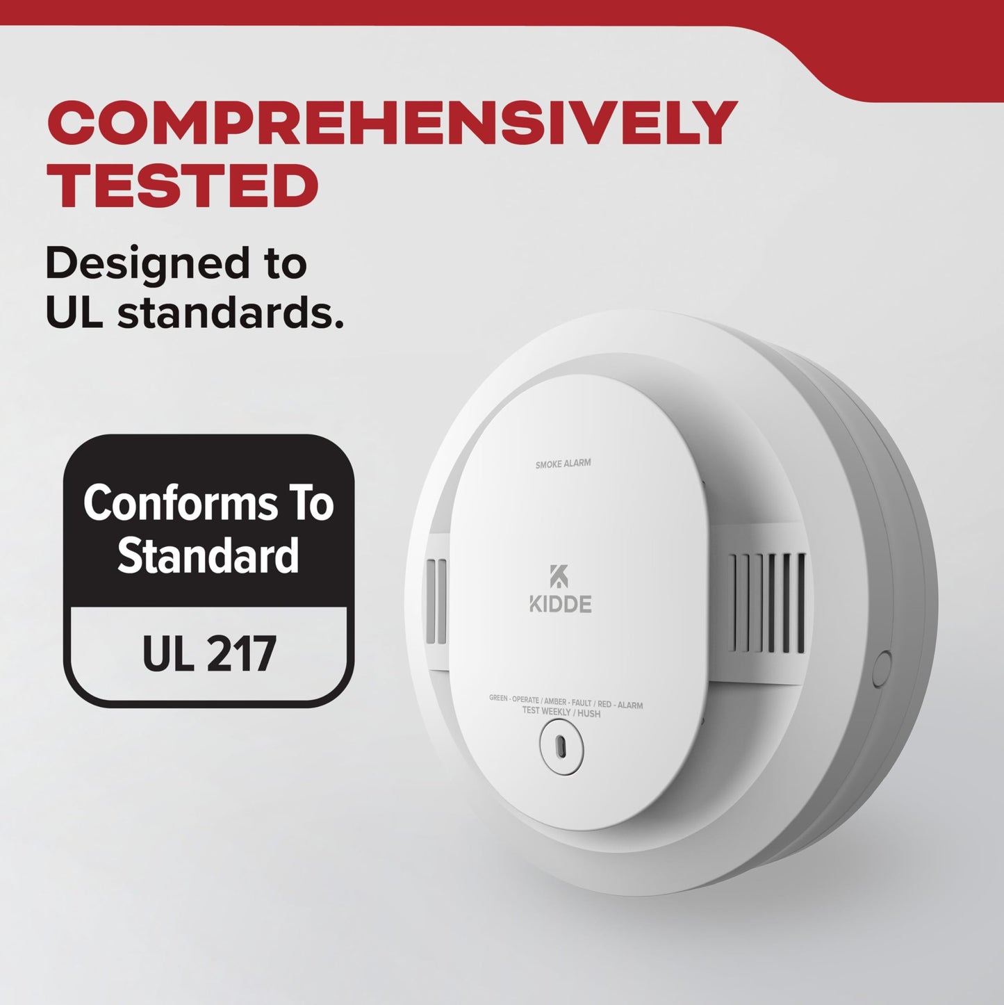 Kidde Smoke Detector, AA Battery Powered, LED Warning Light Indicators, 20SDR